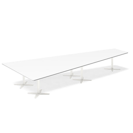 Ergoff Konferencebord DNA, Hvid 5000x2365 mm trapezformet, Hvid understel – Konferenceborde (billede 1)