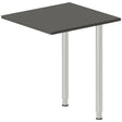 Ergoff Skrivebord, tilbyg DNA Antracit 600x600 mm I-ben Alugrå – Skrivebordstilbyg (billede 1)