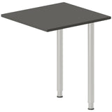 Ergoff Skrivebord, tilbyg DNA Antracit 600x600 mm I-ben Alugrå – Skrivebordstilbyg (billede 1)