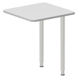 Skrivebord, tilbyg DNA Lys grå 600x600 mm I-ben Alugrå