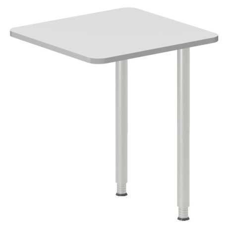 Skrivebord, tilbyg DNA Lys grå 600x600 mm I-ben Alugrå