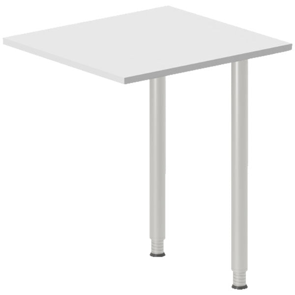 Ergoff Skrivebord, tilbyg DNA Lys grå 600x600 mm I-ben Alugrå – Skrivebordstilbyg (billede 1)