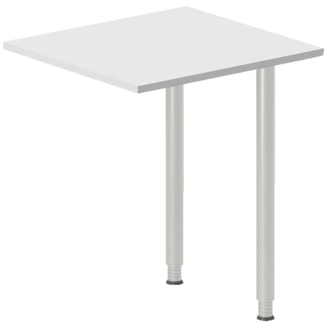 Ergoff Skrivebord, tilbyg DNA Lys grå 600x600 mm I-ben Alugrå – Skrivebordstilbyg (billede 1)