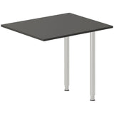 Skrivebord, tilbyg DNA Antracit 800x600 mm I-ben Alugrå