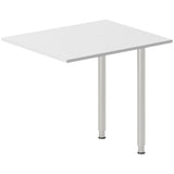 Ergoff Skrivebord, tilbyg DNA Lys grå 800x600 mm I-ben Alugrå – Skrivebordstilbyg (billede 1)