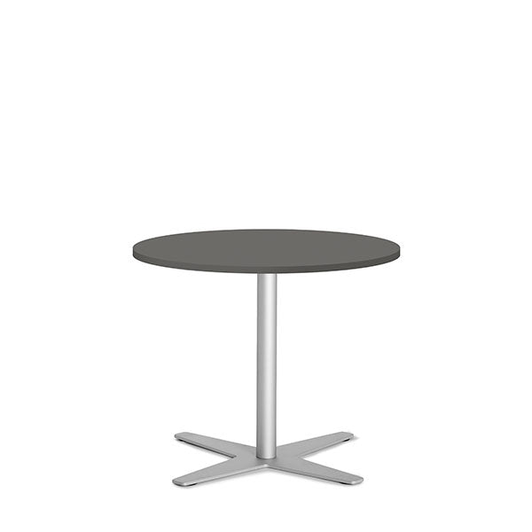 Ergoff Bord Amy Ø650 H582 mm, Antracit laminat Alugråt understel – Kantineborde
