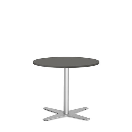 Ergoff Bord Amy Ø650 H582 mm, Antracit laminat Alugråt understel – Kantineborde