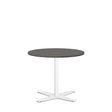 Ergoff Bord Amy Ø650 H582 mm, Antracit laminat Hvidt understel – Kantineborde