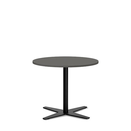 Ergoff Bord Amy Ø650 H582 mm, Antracit laminat Sort understel – Kantineborde