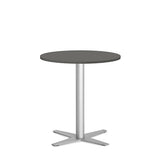 Bord Amy Ø650 H720 mm, Antracit laminat Alugråt understel