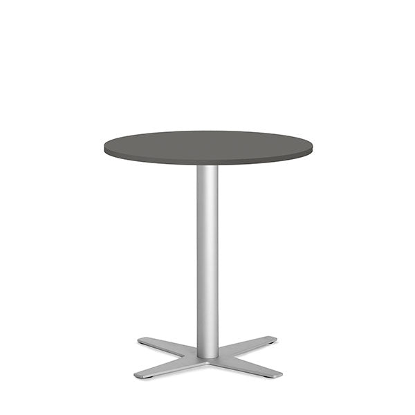 Ergoff Bord Amy Ø650 H720 mm, Antracit laminat Alugråt understel – Kantineborde