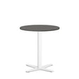 Ergoff Bord Amy Ø650 H720 mm, Antracit laminat Hvidt understel – Kantineborde