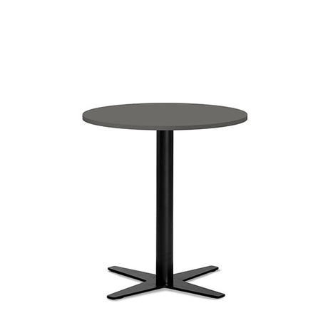 Ergoff Bord Amy Ø650 H720 mm, Antracit laminat Sort understel – Kantineborde