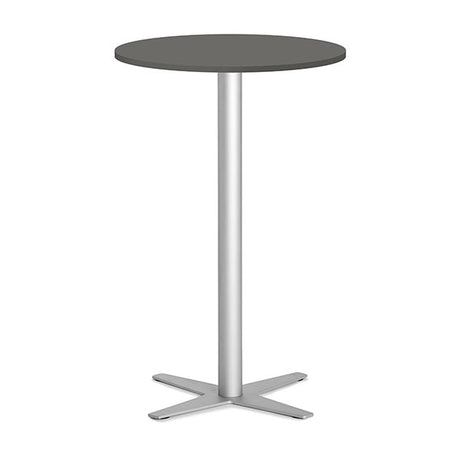 Ergoff Bord Amy Ø650 H1050 mm, Antracit laminat Alugråt understel – Kantineborde
