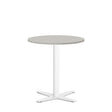 Bord Amy Ø650 H752 mm, Lys grå laminat Hvidt understel