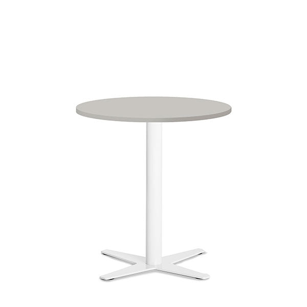 Bord Amy Ø650 H752 mm, Lys grå laminat Hvidt understel