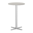 Bord Amy Ø650 H1050 mm, Lys grå laminat Alugråt understel