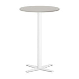 Bord Amy Ø650 H1050 mm, Lys grå laminat Hvidt understel