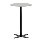 Bord Amy Ø650 H1050 mm, Lys grå laminat Sort understel