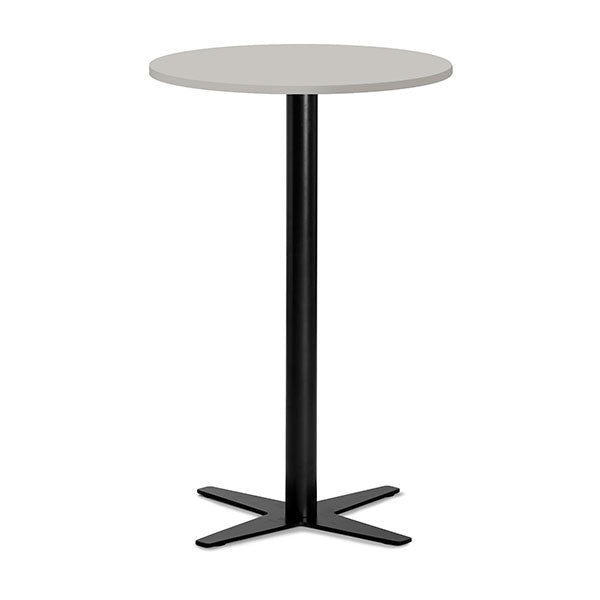 Ergoff Bord Amy Ø650 H1050 mm, Lys grå laminat Sort understel – Kantineborde