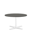 Ergoff Bord Amy Ø900 H582 mm, Antracit laminat Hvidt understel – Kantineborde
