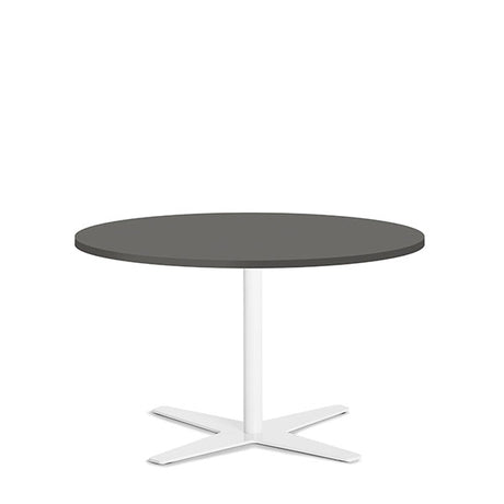 Ergoff Bord Amy Ø900 H582 mm, Antracit laminat Hvidt understel – Kantineborde
