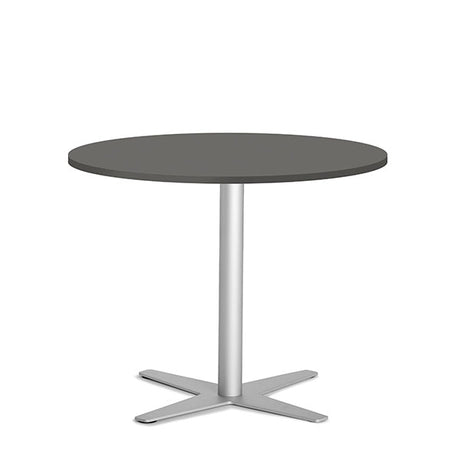 Ergoff Bord Amy Ø900 H720 mm, Antracit laminat Alugråt understel – Kantineborde