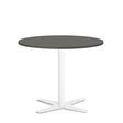 Ergoff Bord Amy Ø900 H720 mm, Antracit laminat Hvidt understel – Kantineborde