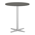 Ergoff Bord Amy Ø900 H1050 mm, Antracit laminat Alugråt understel – Kantineborde