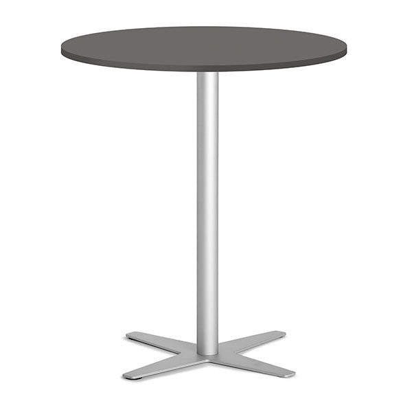 Ergoff Bord Amy Ø900 H1050 mm, Antracit laminat Alugråt understel – Kantineborde