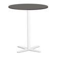 Ergoff Bord Amy Ø900 H1050 mm, Antracit laminat Hvidt understel – Kantineborde