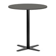 Ergoff Bord Amy Ø900 H1050 mm, Antracit laminat Sort understel – Kantineborde