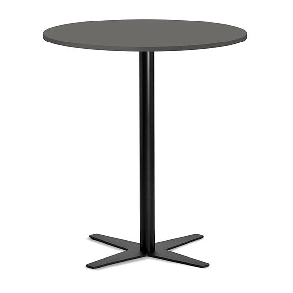 Ergoff Bord Amy Ø900 H1050 mm, Antracit laminat Sort understel – Kantineborde