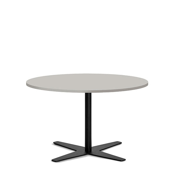 Bord Amy Ø900 H582 mm, Lys grå laminat Sort understel
