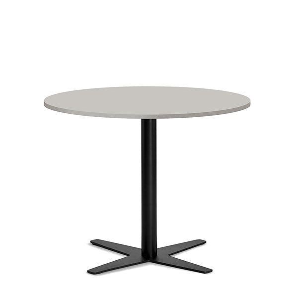 Bord Amy Ø900 H752 mm, Lys grå laminat Sort understel