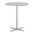 Bord Amy Ø900 H1050 mm, Lys grå laminat Alugråt understel