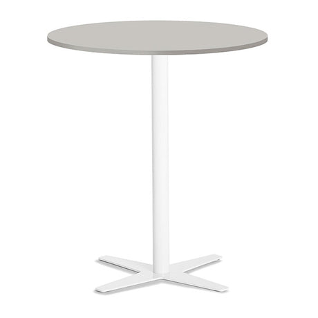 Bord Amy Ø900 H1050 mm, Lys grå laminat Hvidt understel