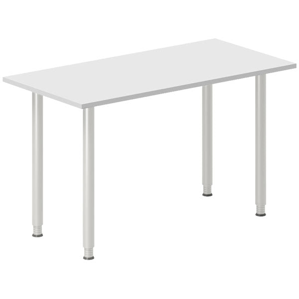 Ergoff Skrivebord, tilbyg DNA Lys grå 1200x600 mm I-ben Alugrå – Skrivebordstilbyg (billede 1)