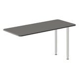 Skrivebord, tilbyg DNA Antracit 1400x600 mm I-ben Alugrå