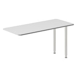 Skrivebord, tilbyg DNA Lys grå 1400x600 mm I-ben Alugrå