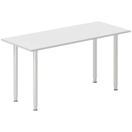 Ergoff Skrivebord, tilbyg DNA Lys grå 1400x600 mm I-ben Alugrå – Skrivebordstilbyg (billede 1)