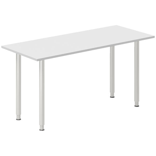 Ergoff Skrivebord, tilbyg DNA Lys grå 1400x600 mm I-ben Alugrå – Skrivebordstilbyg (billede 1)