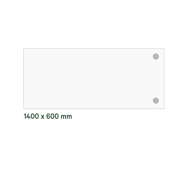 Skrivebord, tilbyg DNA Lys grå 1400x600 mm I-ben Alugrå – image 2