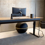 Kabelholder Halfpipe til bord, Sort Justerbar