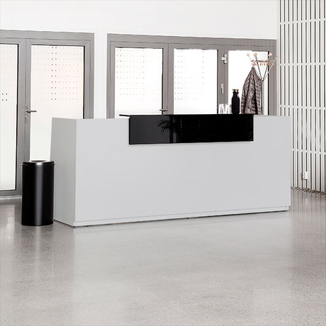 Ergoff Reception DNA Lys grå 2600 mm, Hæve-sænkebord – Receptionsskranker (billede 1)