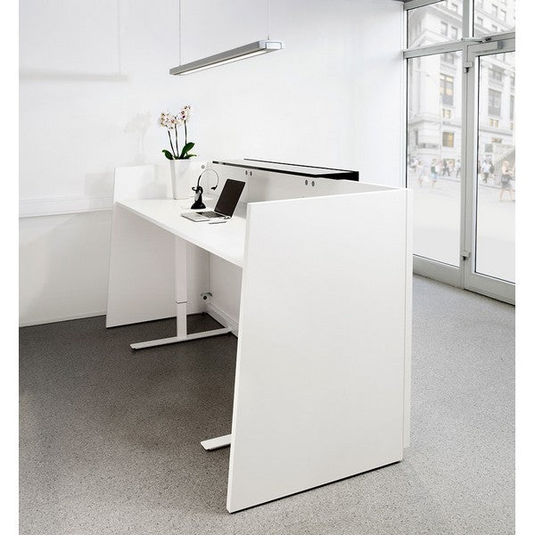 Ergoff Reception DNA Lys grå 2600 mm, Hæve-sænkebord – Receptionsskranker (billede 2)