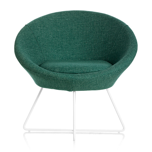 Stol Paris Petroleumsgrøn med hvide ben – image 1