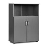 Ergoff Kontorskab Ekoflex 800x1090 mm, Antracit med lave døre – Bogreoler & kontorskabe (billede 1)