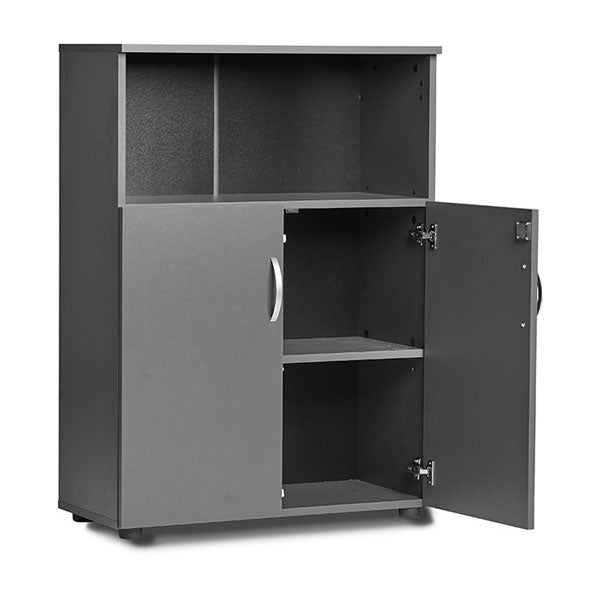 Kontorskab Ekoflex 800x1090 mm, Antracit med lave døre – image 2