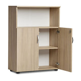 Ergoff Kontorskab Ekoflex 800x1090 mm, Eg med lave døre – Bogreoler & kontorskabe (billede 2)